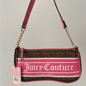 Juicy Couture Pink and Brown Shoulder Bag
